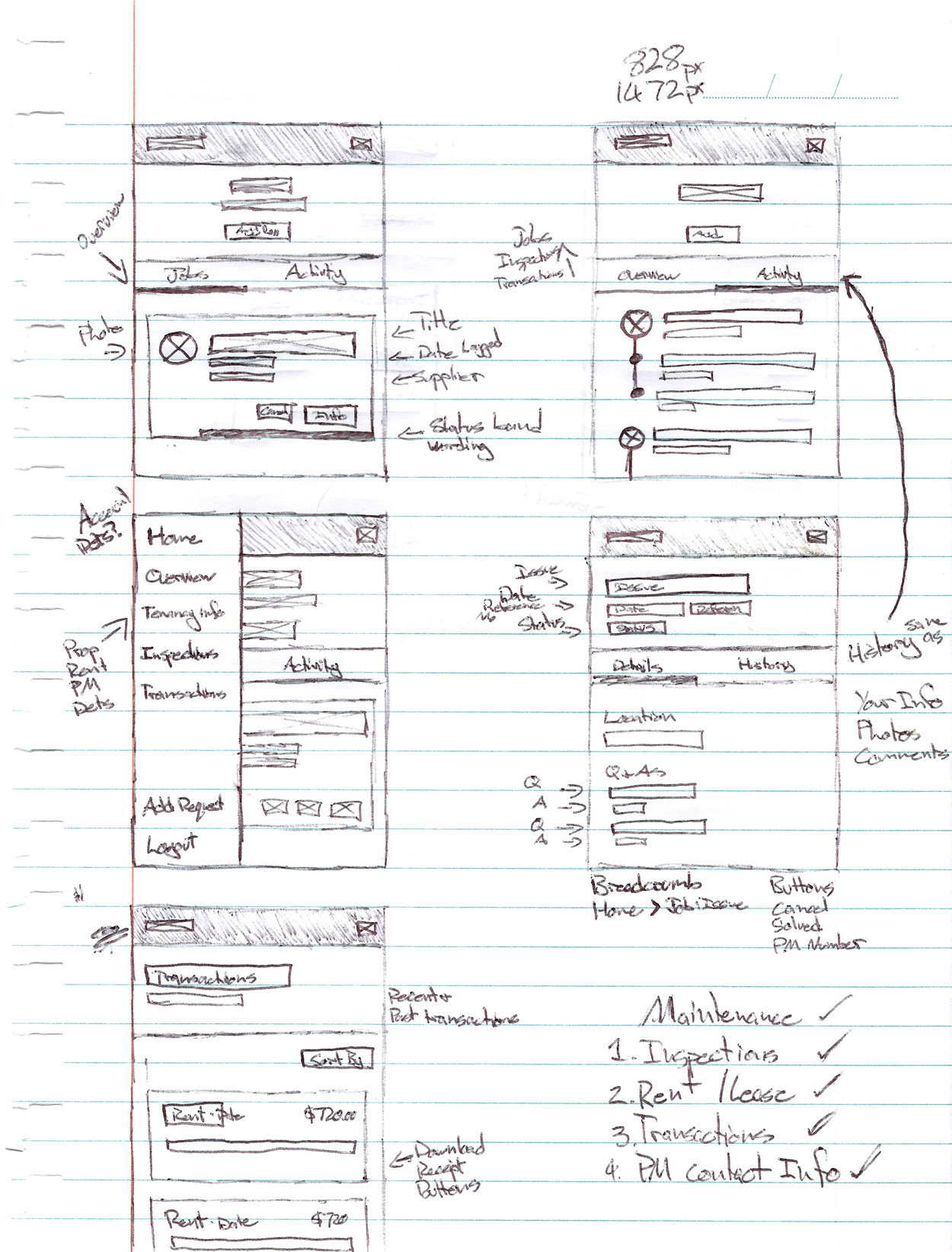 Tenant wireframe 1